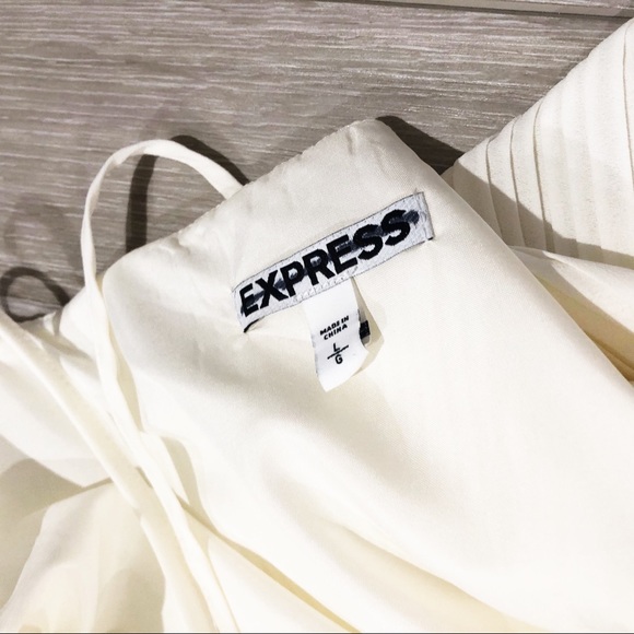 Express White Pleated Cami Dress - Picture 6 of 7